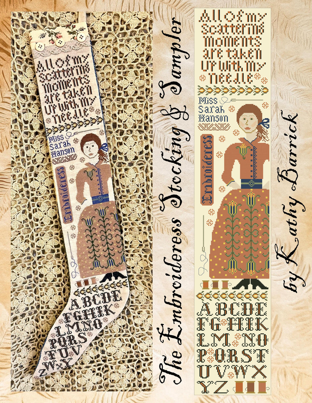 PDF of The Embroideress STOCKING & SAMPLER