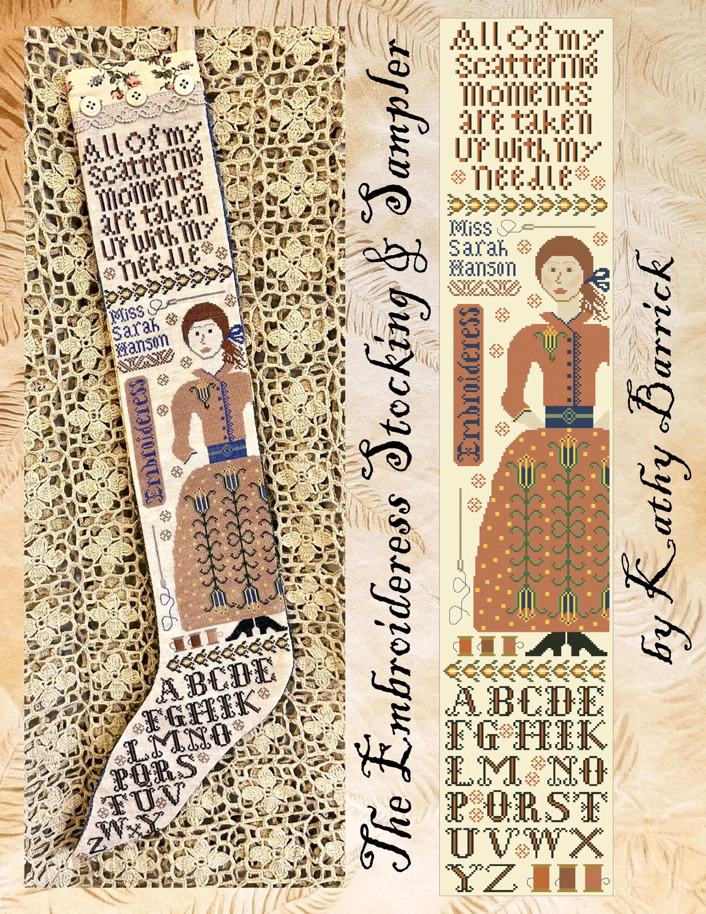 PDF of The Embroideress STOCKING & SAMPLER