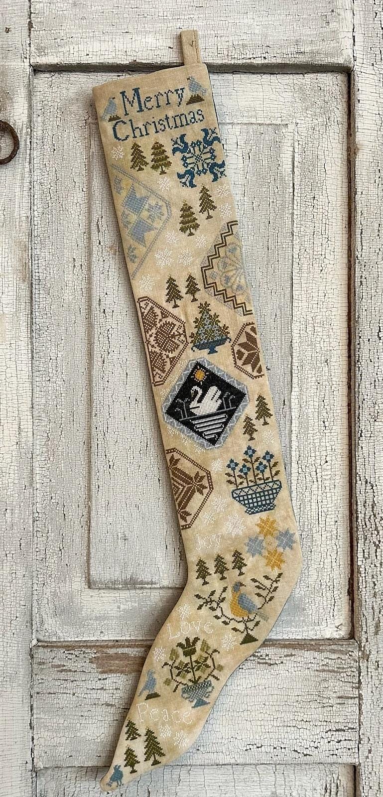 Quaker Christmas Stocking and Sampler