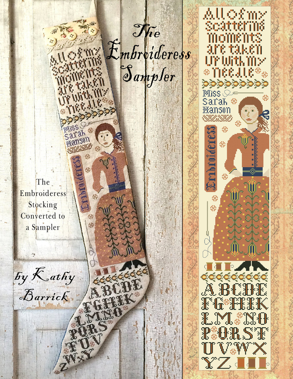 PDF of The Embroideress STOCKING & SAMPLER